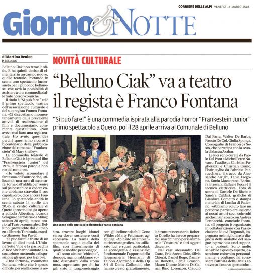 SCENOGRAFIA PER LA COMMEDIA DI BELLUNO CIAK